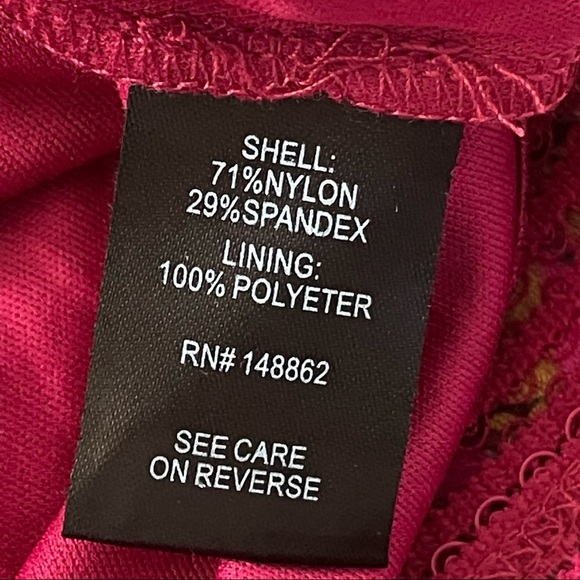 Torrid Burgundy Striped Sheer Flared Skater Skirt Size 2X - Picture 10 of 12